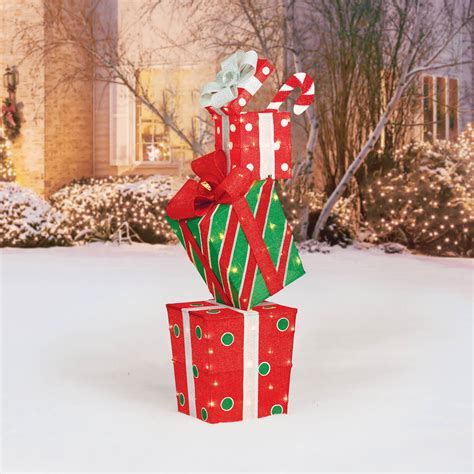 stacking present boxes
